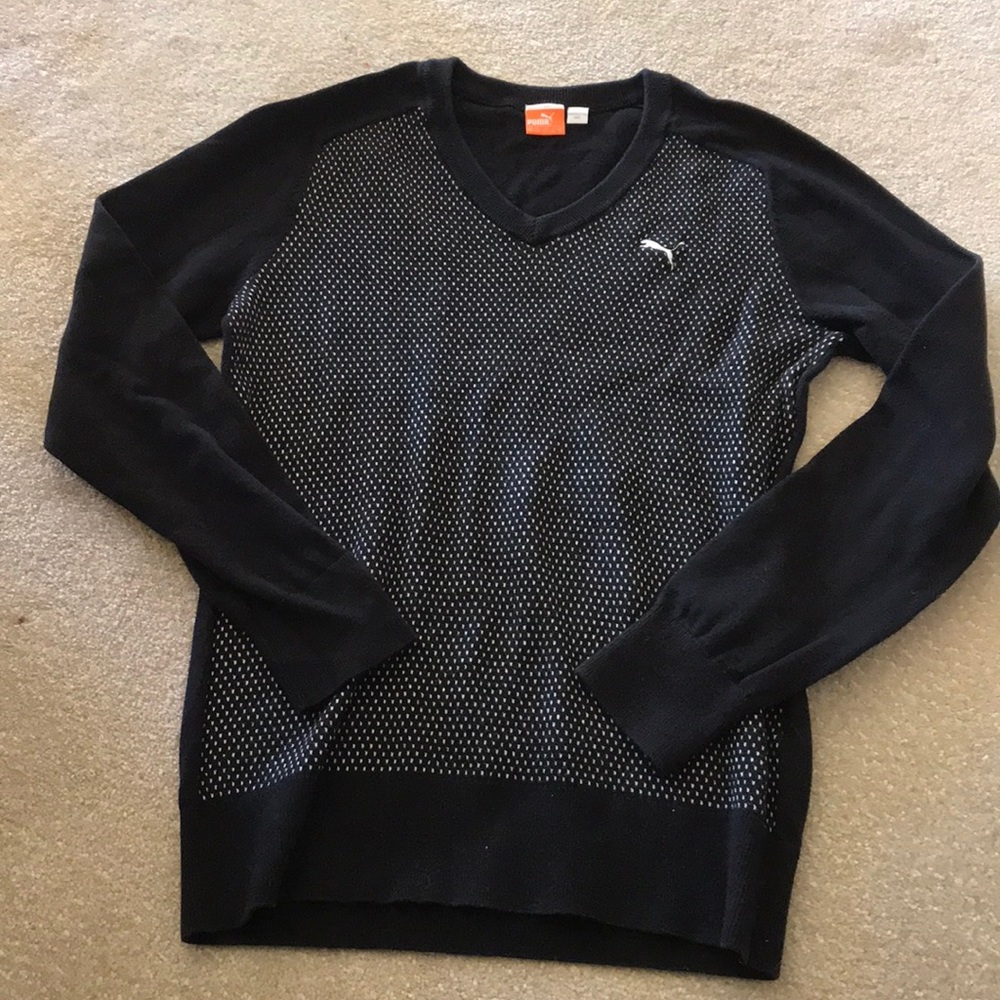 Black and white Puma golf sweater